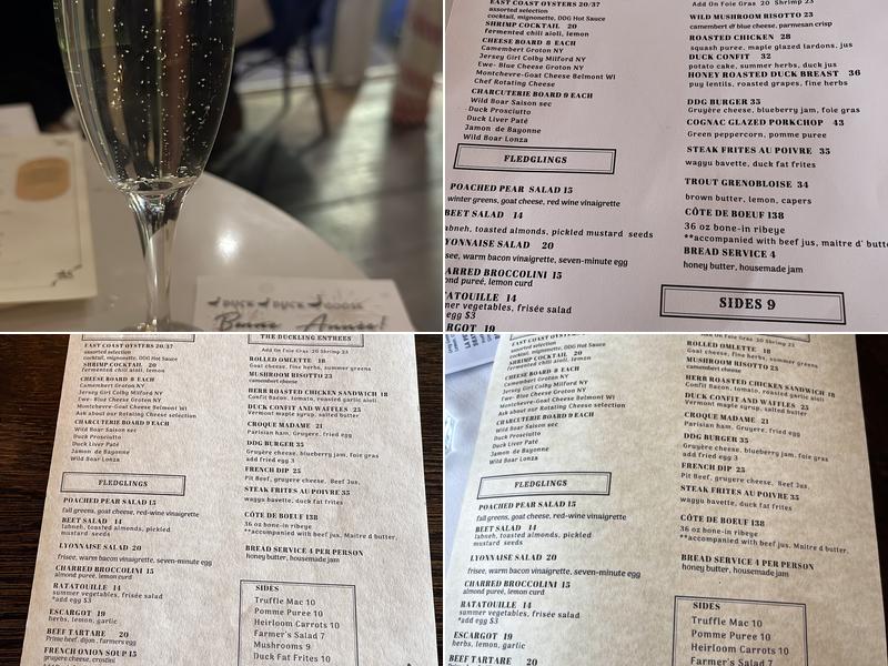 Duck Duck Goose Menu