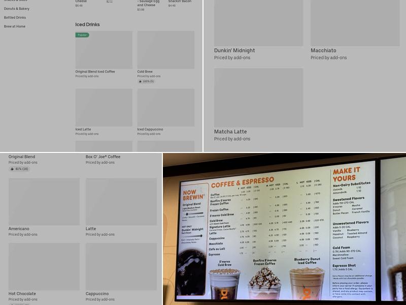 Dunkin' Menu