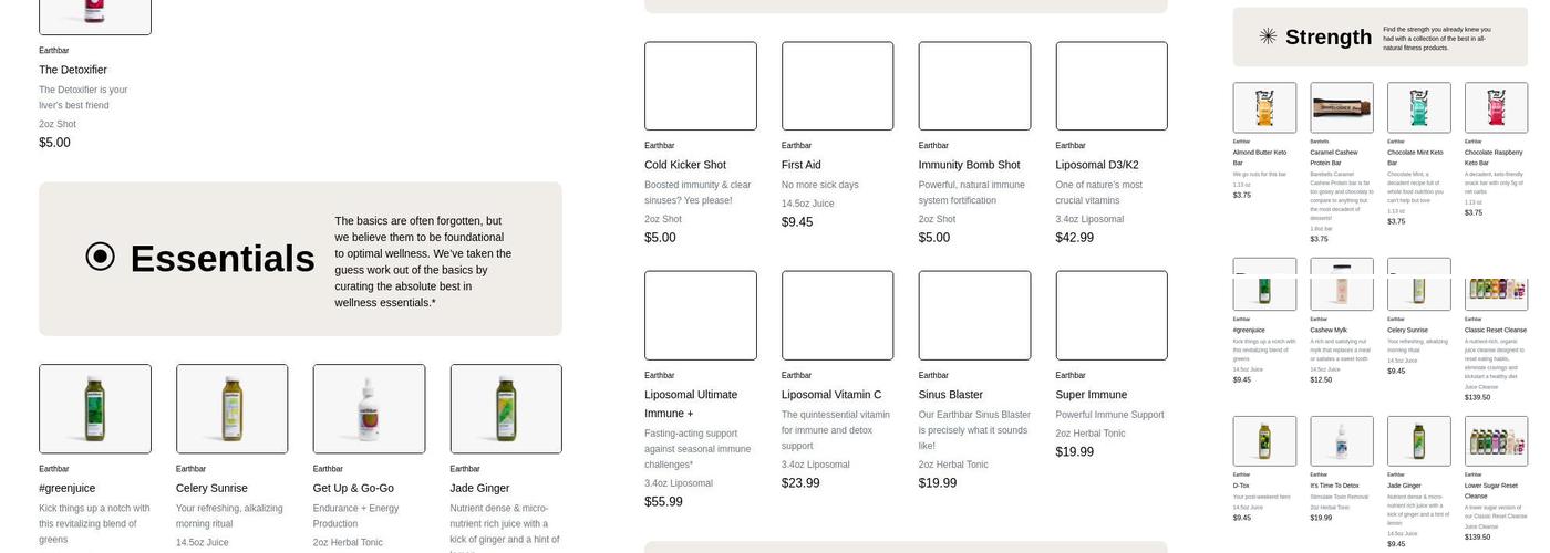 Earthbar Menu