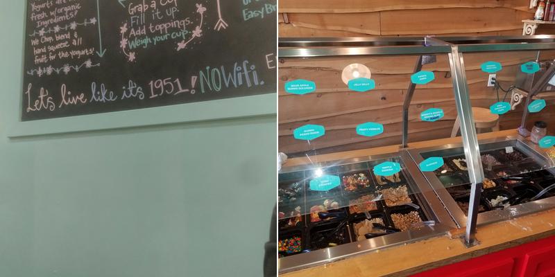 Easy Breezy Frozen Yogurt Menu