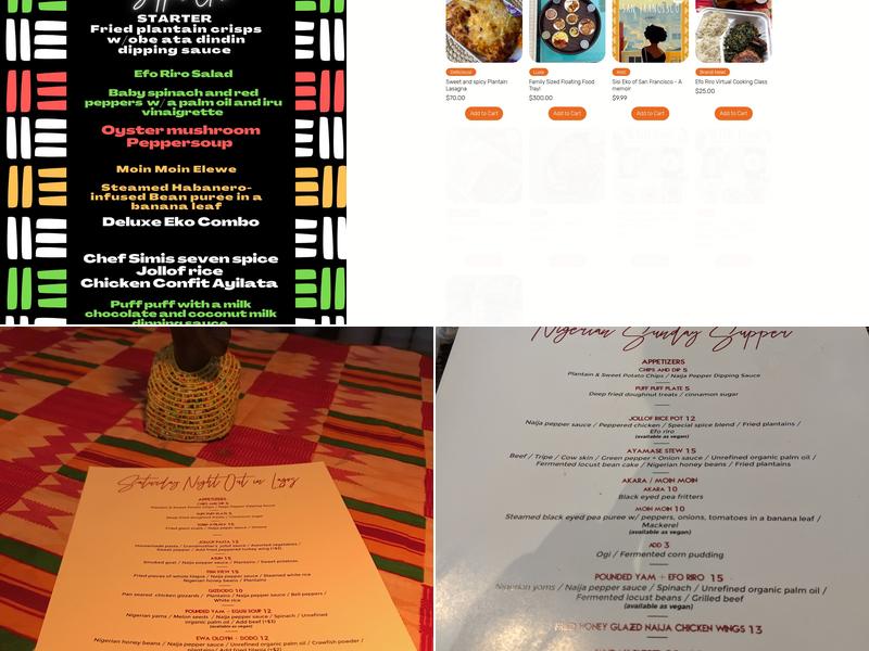 Eko Kitchen Menu