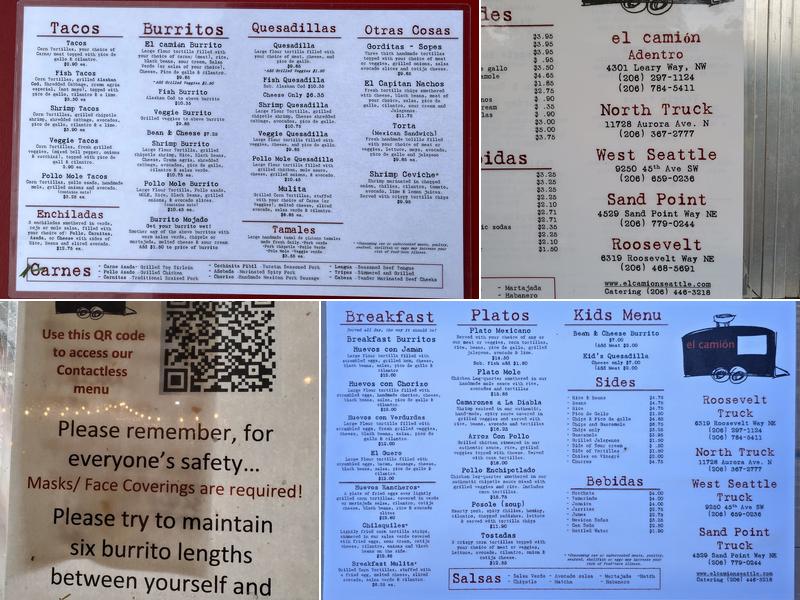 El Camion Menu