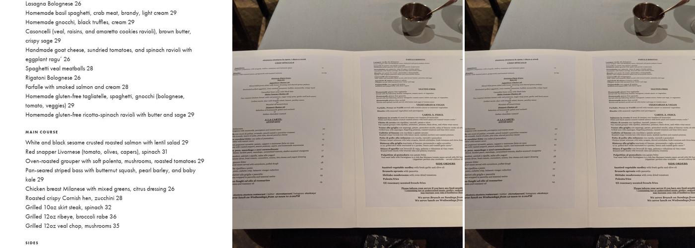 Etcetera Etcetera Menu