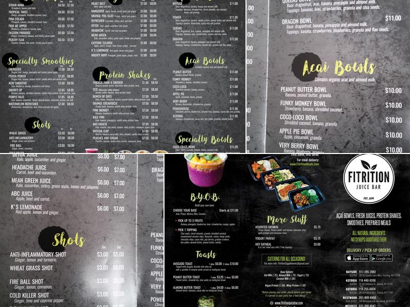 Fitrition Menu