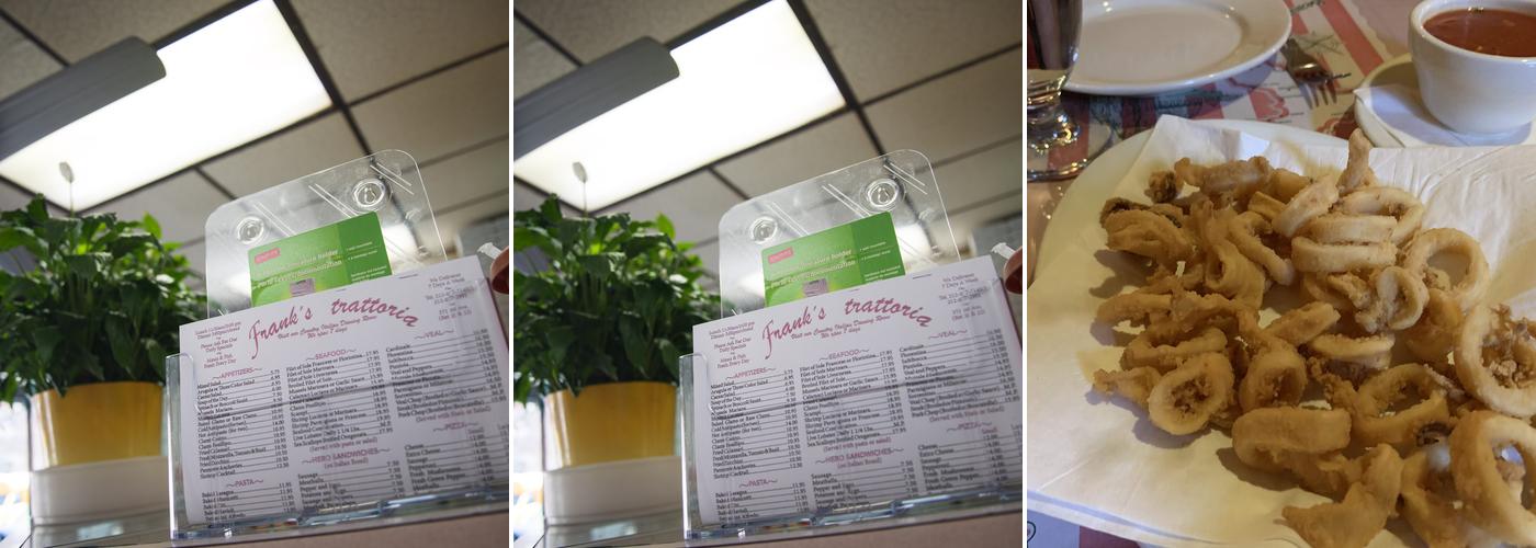 Frank's Trattoria Menu