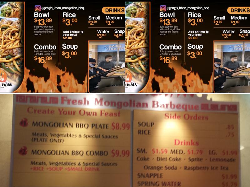 Gengis Khan Menu