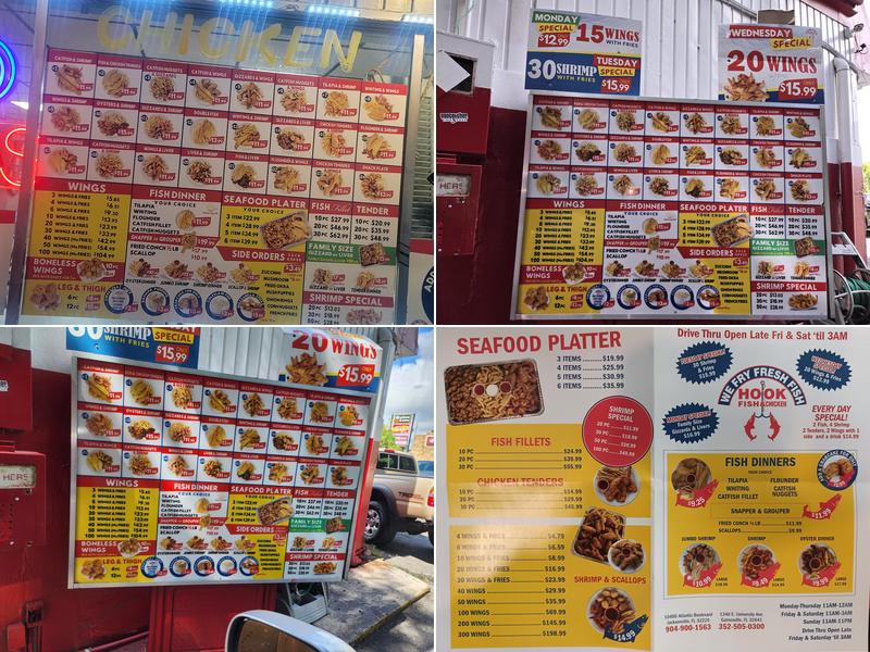 Hook Fish & Chicken Menu