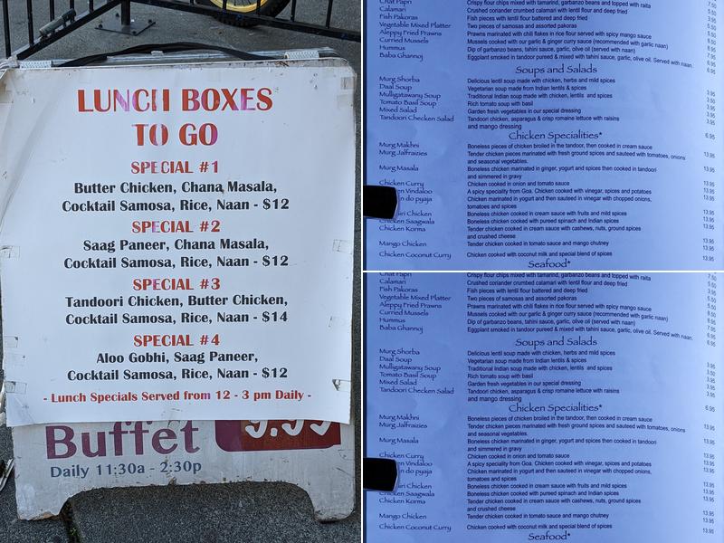 India Bistro Menu