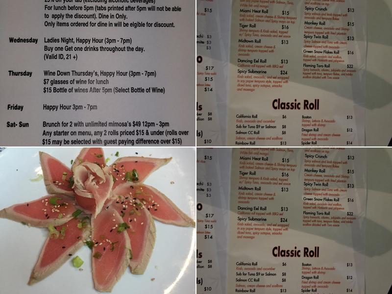isushi cafe midtown Menu