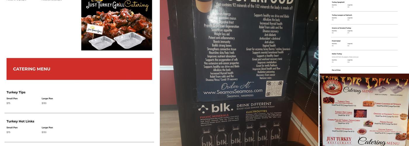 Just Turkey Grill Menu