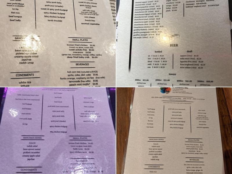 K-Elements BBQ Menu