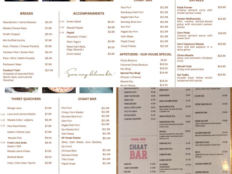 Kailash Parbat Menu