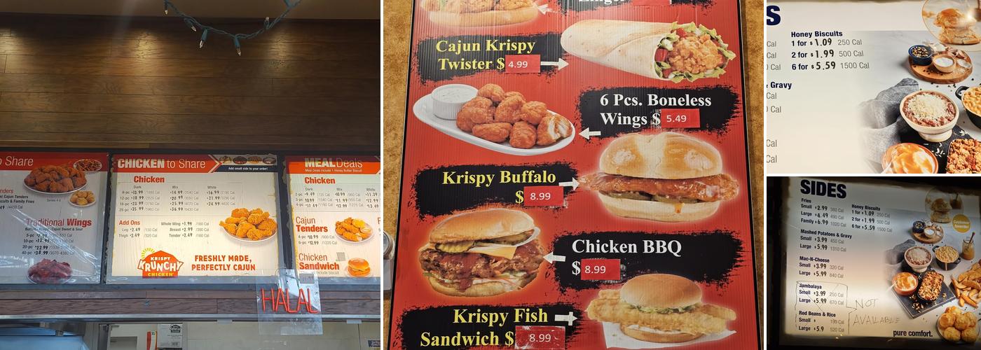 Krispy Krunchy Chicken ( HALAL ) Menu