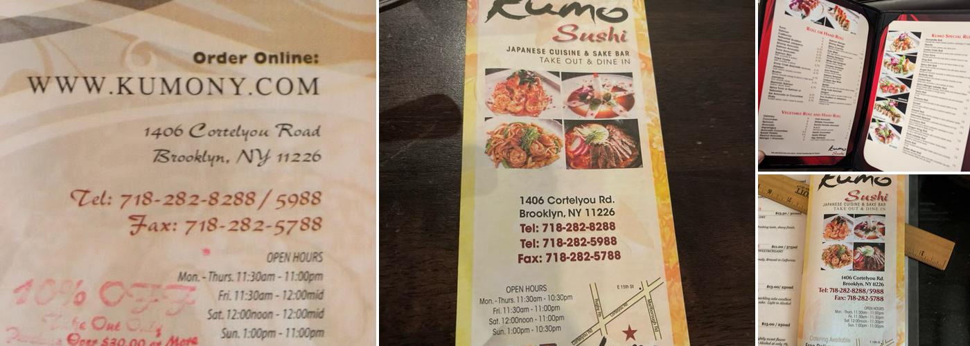Kumo Sushi Menu