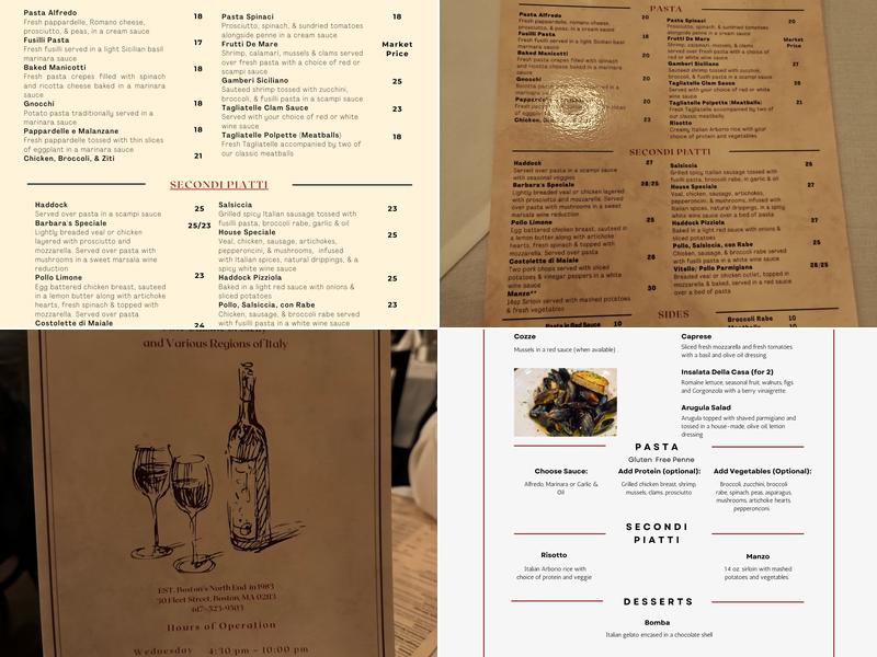 La Summa Menu