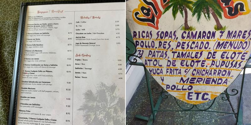 Las Palmeras Menu