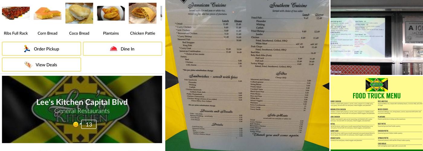 Lee's Kitchen Menu