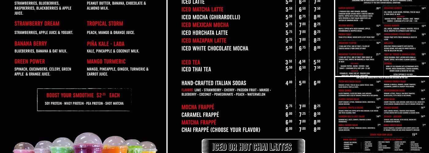 L's Caffe Menu