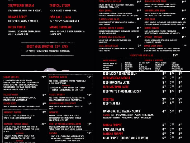 L's Caffe Menu