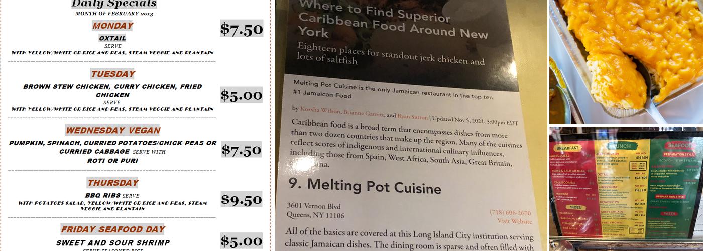 Melting Pot Cuisine Menu