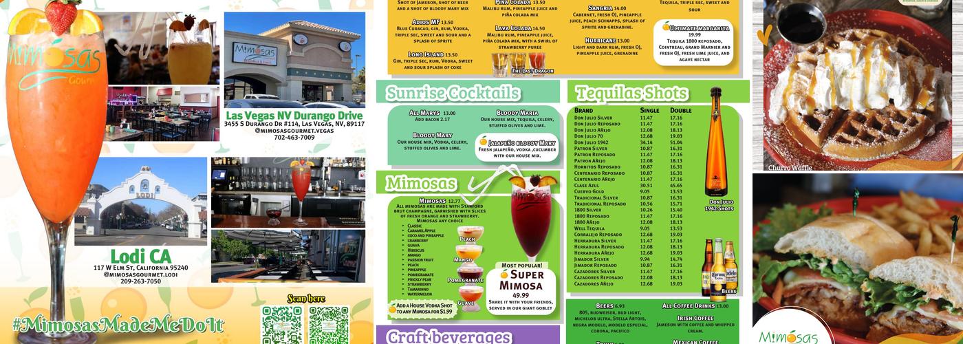MIMOSAS GOURMET VEGAS DURANGO Menu