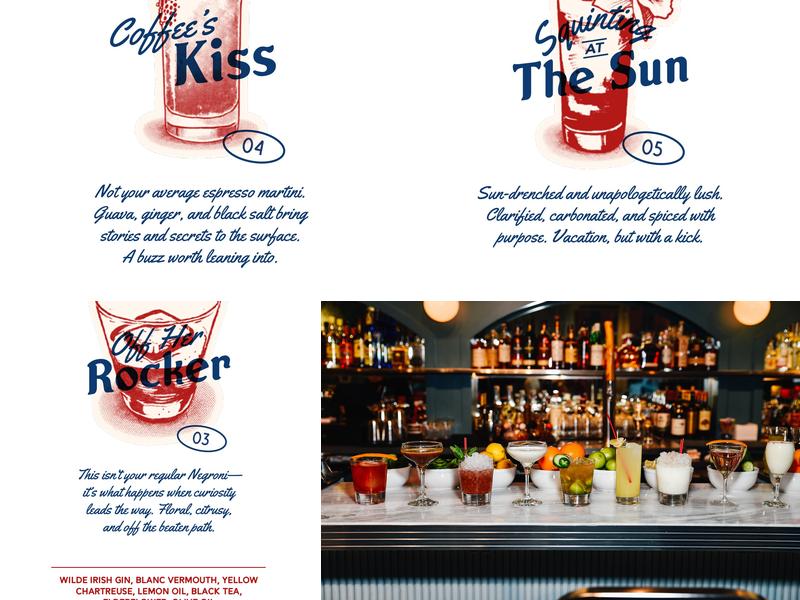 Morris American Bar Menu