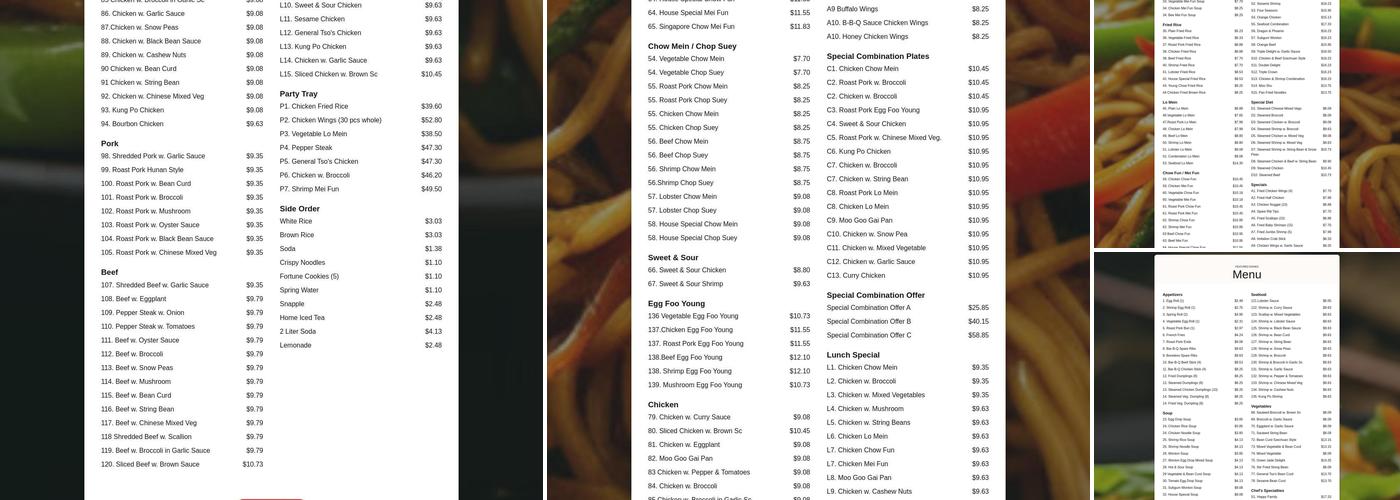 Mr. Simi #8 Kitchen Menu