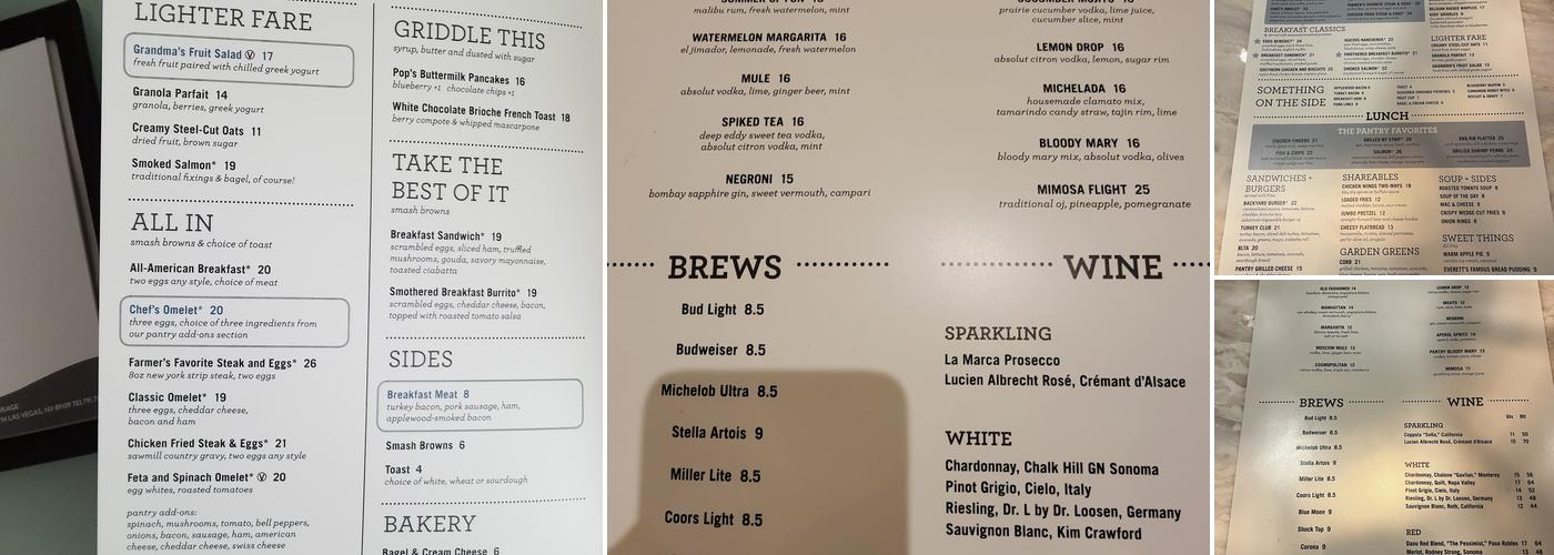 Pantry Menu