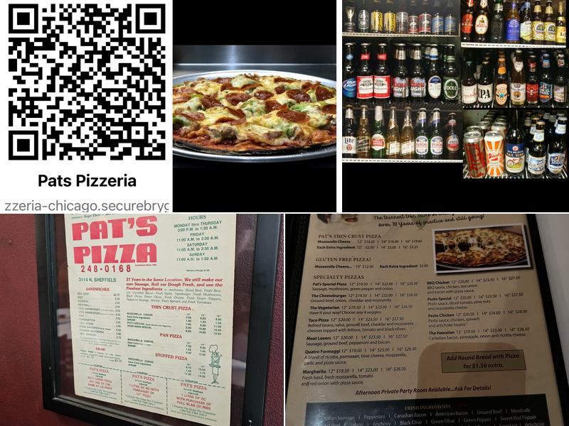 Pat's Pizza & Ristorante Menu