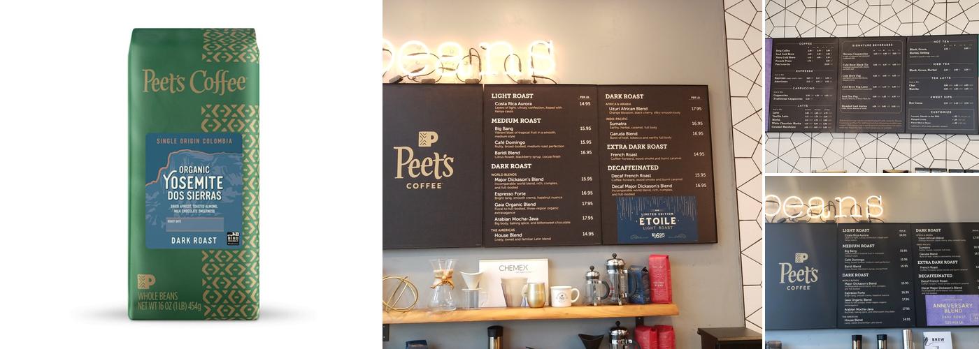 Peet's Coffee Menu