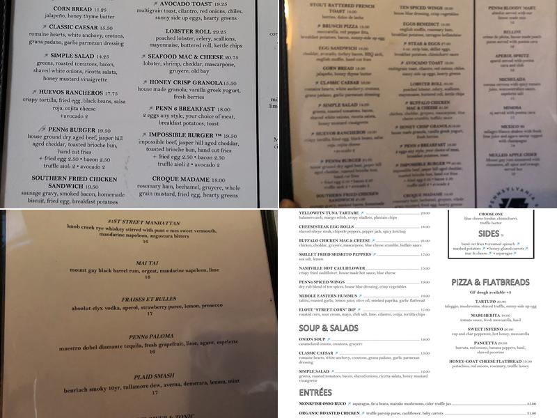 Pennsylvania 6 NYC Menu
