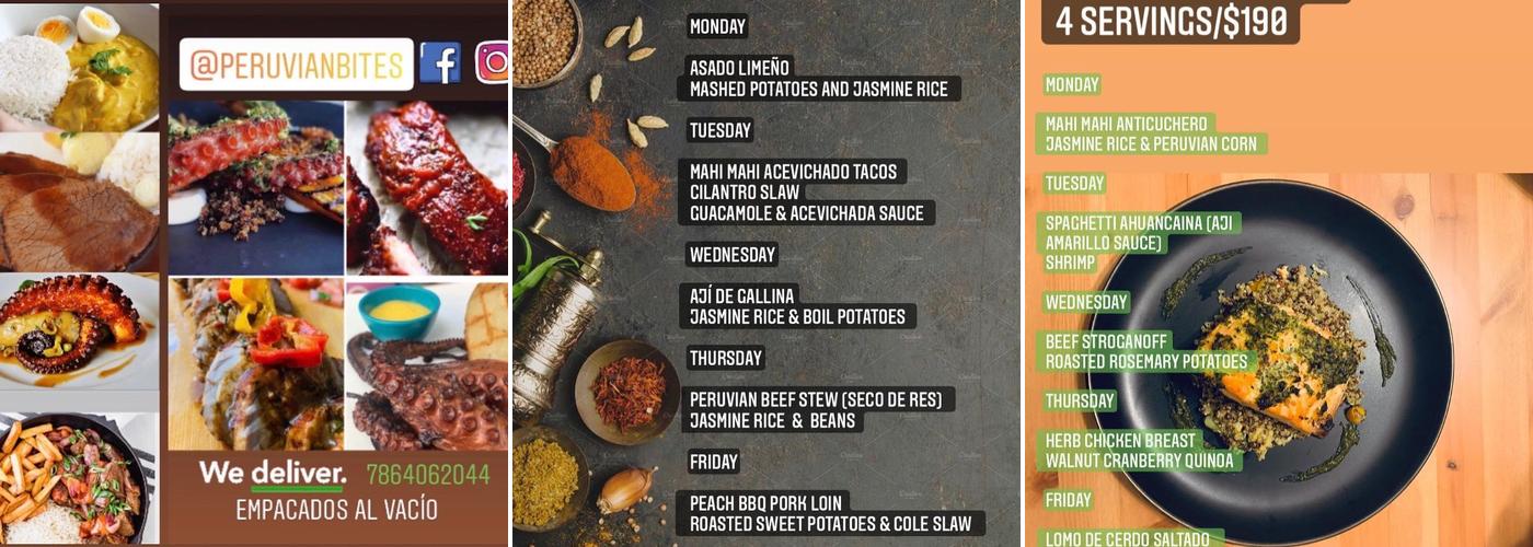 Peruvian bites Menu