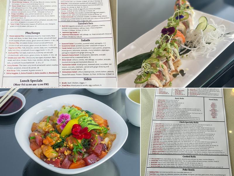 Flamin' Phó & Sushi Bar Menu