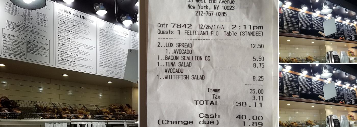 Pick a Bagel Menu