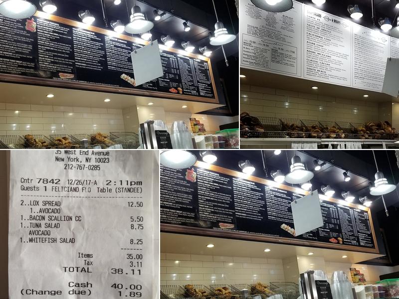 Pick a Bagel Menu