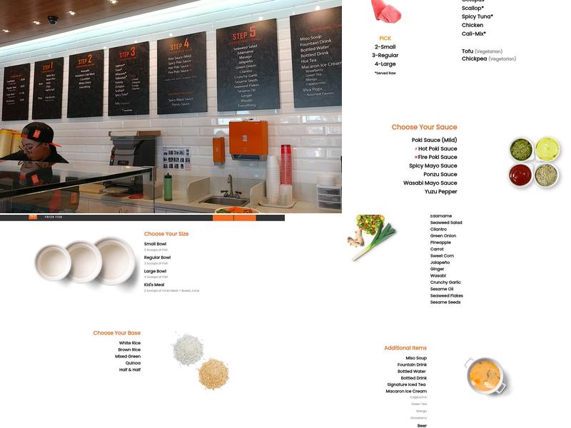 Poki One N Half Menu