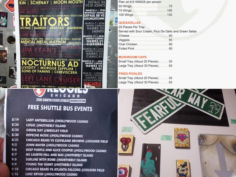 Reggies Chicago Menu