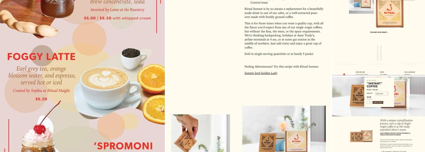 Ritual Coffee Roasters Menu