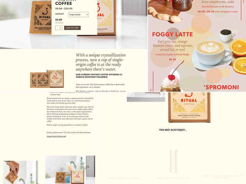 Ritual Coffee Roasters Menu