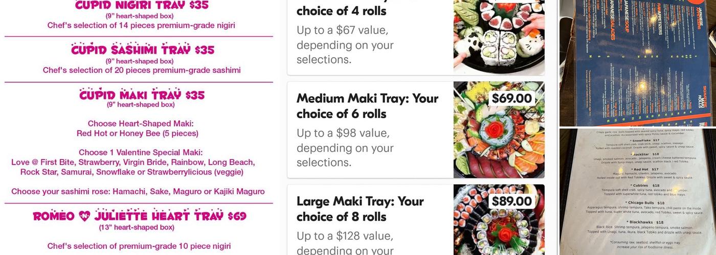 Rock Wrap & Roll Menu