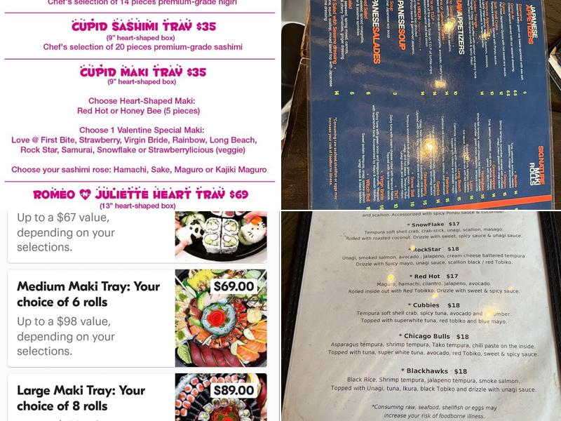 Rock Wrap & Roll Menu