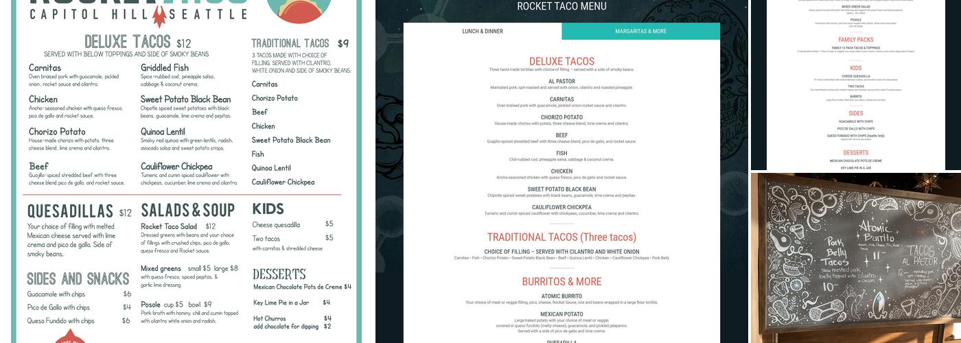 Rocket Taco Menu