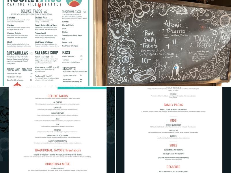 Rocket Taco Menu