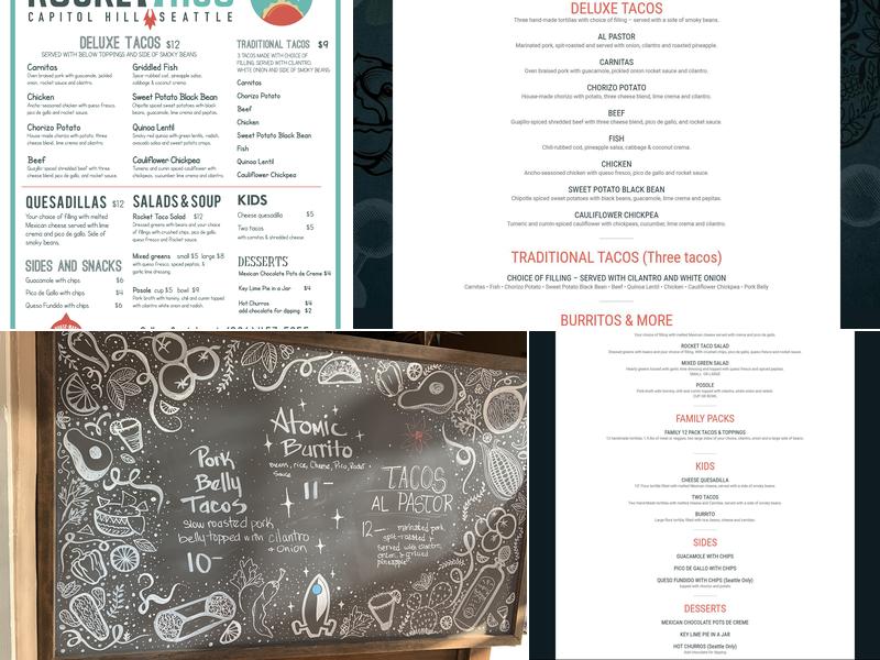 Rocket Taco Menu