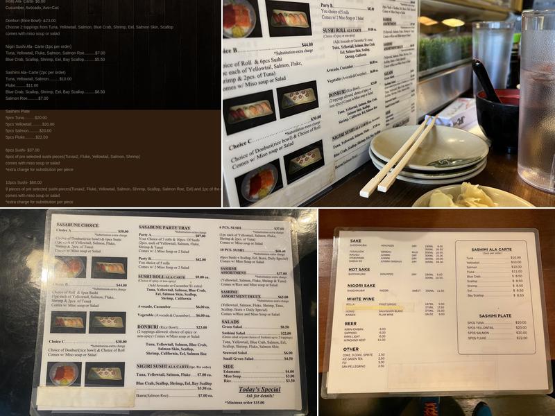 Sasabune Express Menu