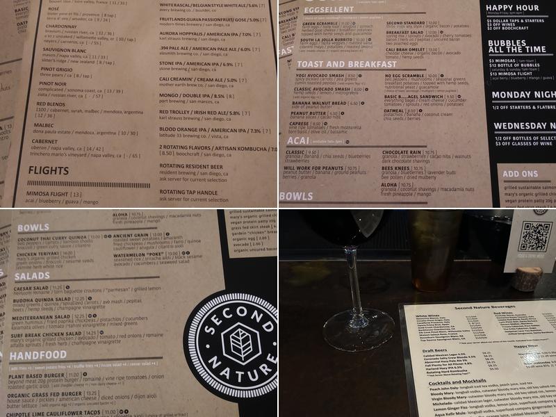 Second Nature Menu