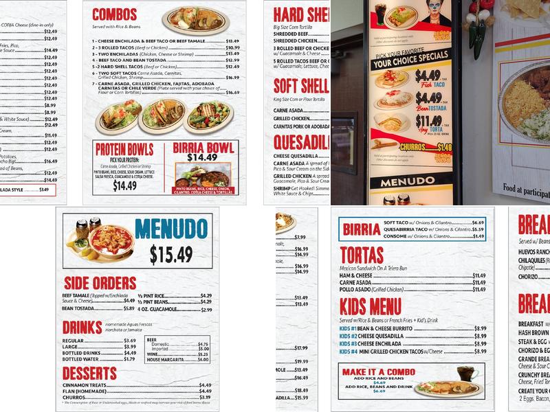 Señor Taco Menu