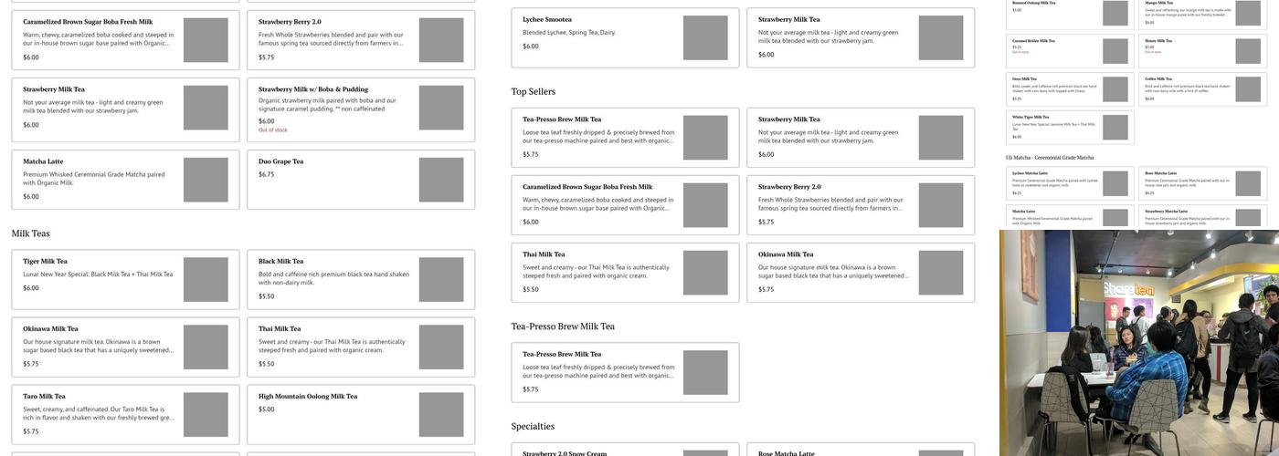 RareTea Berkeley Menu