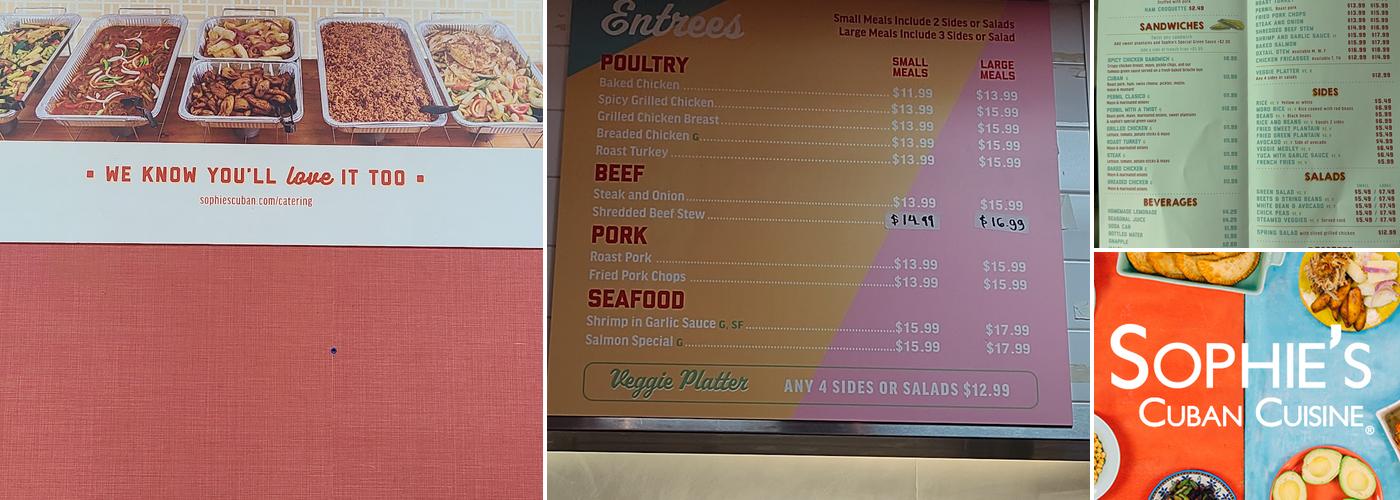 Sophie's Cuban Cuisine - Brooklyn Heights Menu