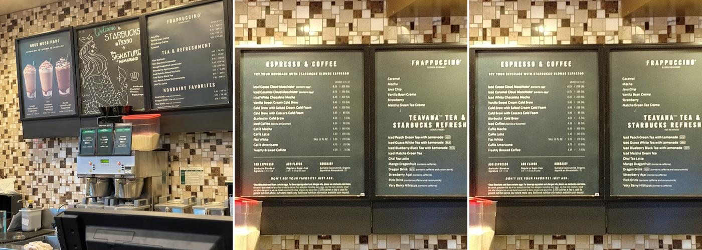 Starbucks Menu